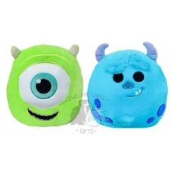 Squishmallow 8 Inch Mike Wazowski & Sulley Set Of 2 - Disney's Monsters Inc. Plush Toy