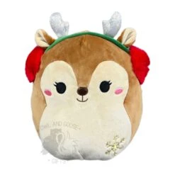 Squishmallow 8 Inch Darla The Deer With Earmuffs Christmas Plush Toy